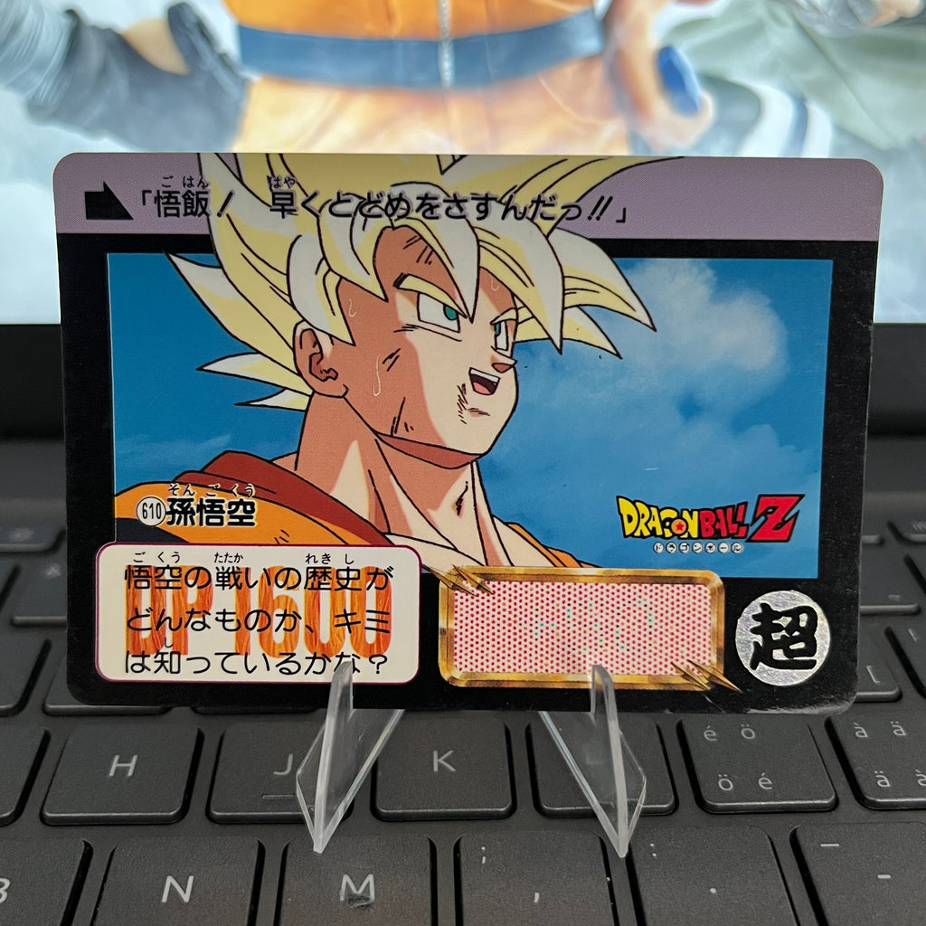 Carte Dragon Ball Z Carddass Hondan Part 15 - Nº 610 Son Goku (Bandai, 1993) - Originale Japonaise